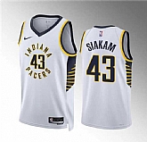 Men's Indiana Pacers #43 Pascal Siakam White Association Edition Stitched Basketball Jersey Dzhi,baseball caps,new era cap wholesale,wholesale hats